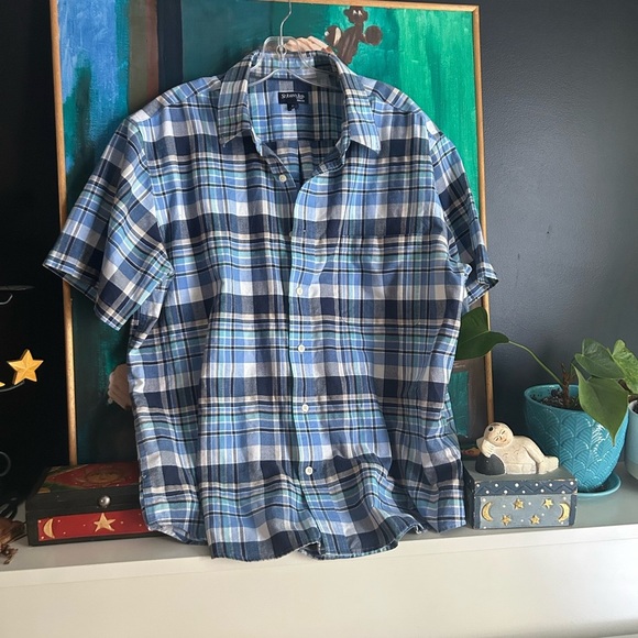 St. John's Bay Men's Blue and Black Plaid Shirt XL - Picture 11 of 12